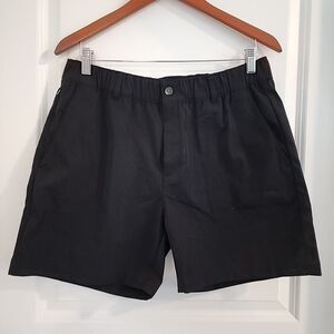 Wowie Daily Shorts Mens Size L Black 5.5" Inseam Pockets Casual Elastic NWT